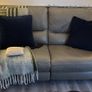Electric Recliner sofa, Grey leather with USB ports Image 2