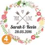 Personalised Wedding Coasters Print name date & any text! 10 Designs! Image 6