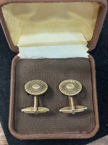 Silver gold plated cufflinks