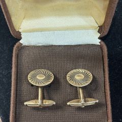 Silver gold plated cufflinks