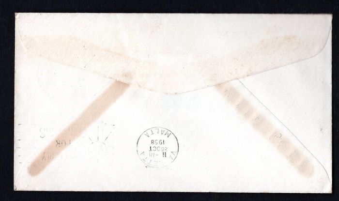 1958 Ireland Centenary of the Death of Mother Mary Aikenhead (Foundress of the Irish Sister of Charity) Commemorative Stamps Illustrated Staehle First Day Cover (FDC) with Baile Atha Cliath (Dublin) cancel with interesting Valetta, Malta of 26/10/58 on th