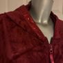 Esmara red wine velvet zipped hoodie with sequins size UK18 EU46 Postage included Image 2