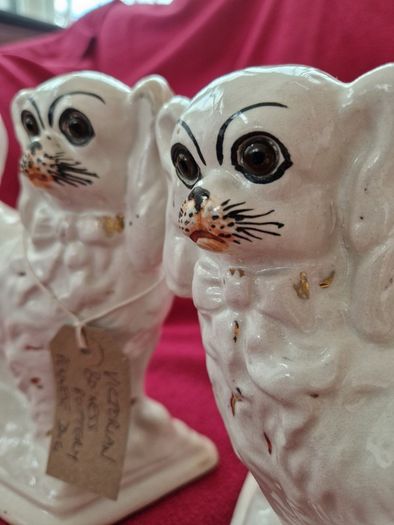 Antique Bo'ness Staffordshire Dogs