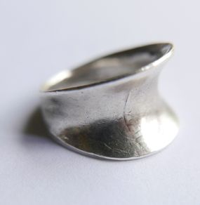 Vintage Saddle Ring In Stirling Silver 925 Size M1/2 - 6,43g