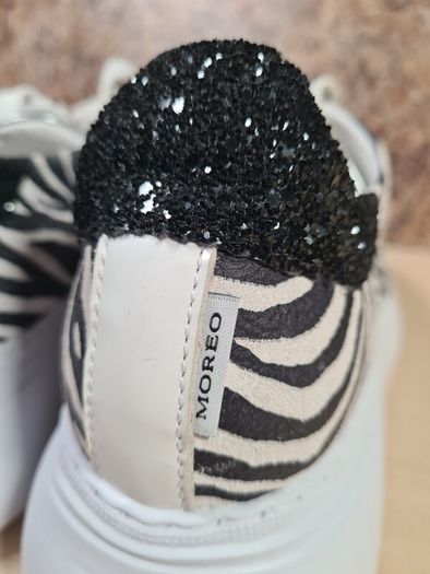 Womens Marco Moreo Zebra Print Platform Trainers Runners Size Uk 5.5 Eu 38.5 Please Read Description (AT1)