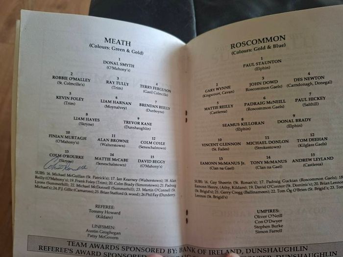Gaa Pitch Opening Dunshaughlin Gaa 1989 Meath V Roscommon