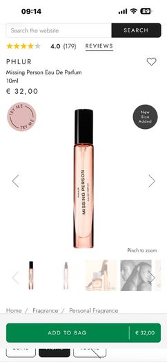 PHLUR Missing Person Eau De Parfum 10ml