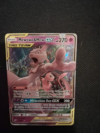 Pokemon Card : Mewtwo and mew gx 71