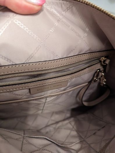 Michael Kors Lexington Large Shoulder Bag in Taupe