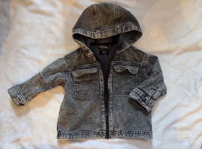 Next Boys/Girls Hooded Grey Denim Jacket (18-24 Months /92cm)
