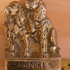 vintage brass spaniels, see last picture