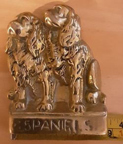 vintage brass spaniels, see last picture
