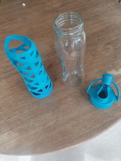 Life Factory Water Bottle with Silicon Sleeve Green 475 ml