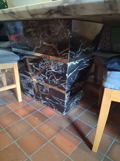 marble table and chairs