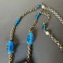 Vintage blue glass necklace Image 3