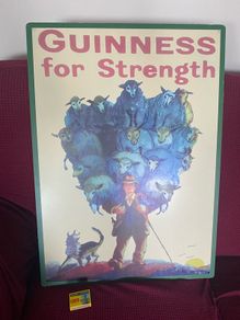 Large Vintage Guinness Metal Sign