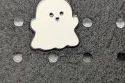 Ghost enamel pin