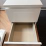 Ikea Malm - White bed side chest with top glass Image 2