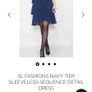 S L fashions navy ruffled designer dress Image 6