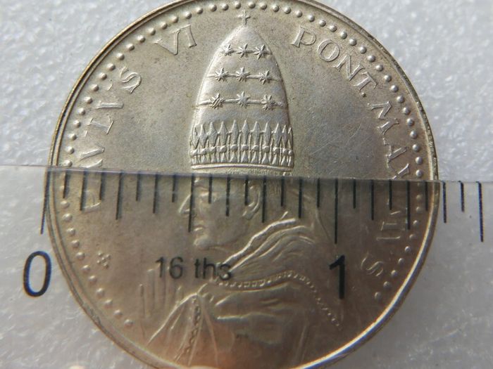 Sterling Silver Vatican City Commemorative Pope Paulus VI Meda Pope Paul VI Anno Santo 1975 commemorative medal