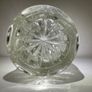 1920s Brockwitz Clear Pressed Glass Cylinder Vase (Moonprint Star Pattern) Image 3