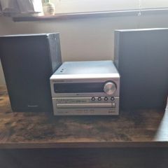 Panasonic SA-PM02 Compact Disc Mini-System +Speakers TESTED USB RDS MASH