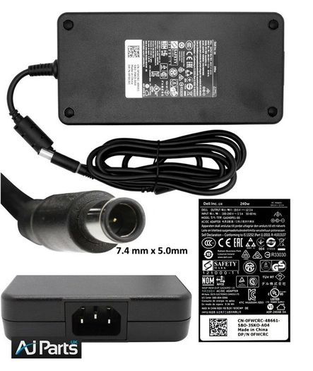 PA-9E 240-Watt Laptop AC Power Adapter PA Charger For Dell Precision M6400,Dell Precision M6500,Dell Precision M6600, 100% Compatible Part Numbers:0J211H, 0J938H, 0U896K, 0Y044M, 330-3514, 330-4128, 330-4342, ADP-240AB, ADP-240AB B, GA240PE1