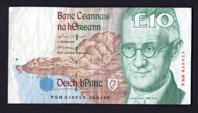 1999 Ireland IR10 James Joyce Banknote Series C. Note issued 28/04/99. Serial number YSN828957