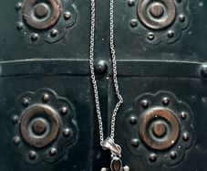 Sterling Silver Vintage Bohemian cross pendant and necklace