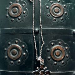 Sterling Silver Vintage Bohemian cross pendant and necklace
