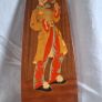 Vintage Italian Marquetry Clown Wall Plaque Image 2
