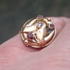 Thomas Weir Art Nouveau 9 Carat Gold Ring