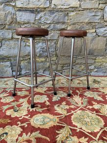 Pair of Industrial Style Bar Stools.