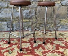 Pair of Industrial Style Bar Stools.