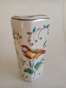 Vintage Hand Painted Ceramic Vase