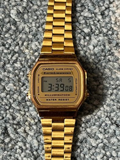Free Casio A168 Gold Digital Watch Working