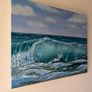 ORIGINAL OIL PAINTING, Sea Painting, Ocean Wave Wall Art, Living Room Wall Art, Oil Painting on canvas (50/40 cm.) Image 7