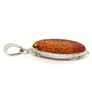 Vintage 925 Sterling Silver And Natural Baltic Amber Pendant Image 6