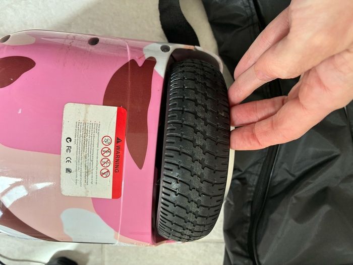 Pink hoverboard and kart kit