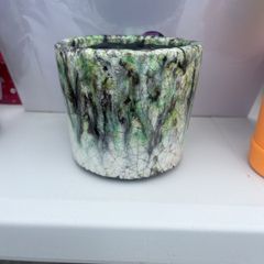 flower pot green marble style