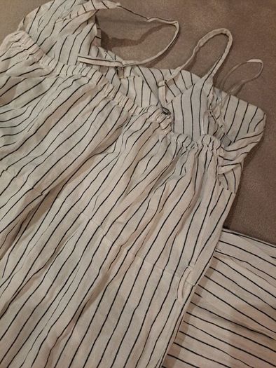 White Stripe Jumpsuit uk14