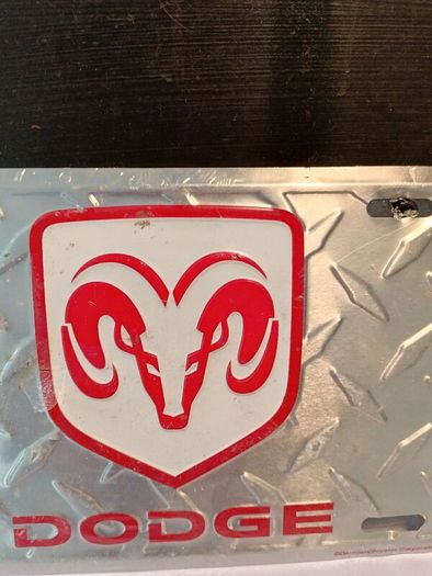 Official (NOS) Dodge Aluminum Car plate
