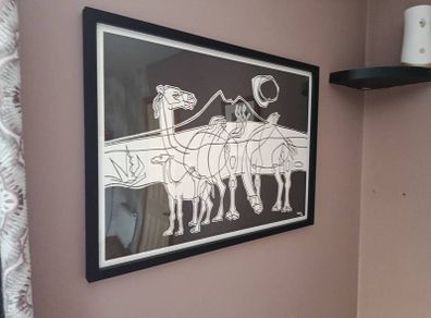 Cesar Manrique Framed Art Print Camellos en la noche 1977