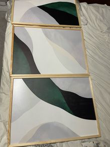 !NEW! Set Of 3 Large Japandy Style Picture Frames