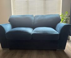 Blue Velvet 2 Seater Sofa