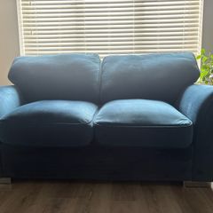 Blue Velvet 2 Seater Sofa