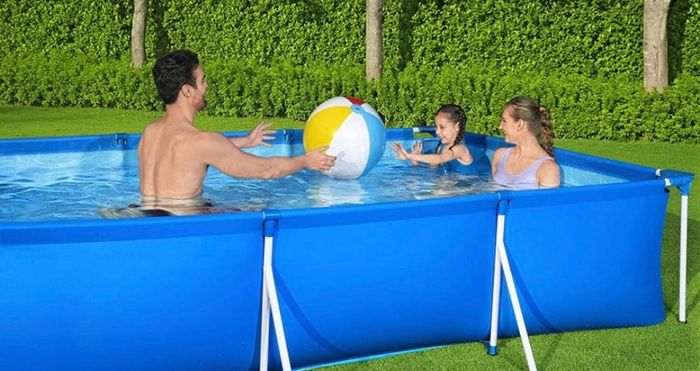 Rectangular Frame Swimming Pool, Steel Pro, 9.1 ft (FREE POSTAGE)
