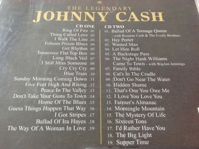 Johnny Cash.  The Legendary.  Double CD.