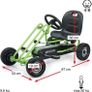 Pedal Go Kart for Kids Lightening, Go Cart with Rubber Wheels, Handbrake, Three Position Adjustable Seat, 4-8 Years Old, Max. Weight 50 kg (FREE POSTAGE) Image 4