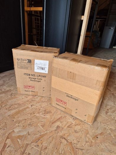 2 x Cube Storage Unit, 12 Cube Wire Storage Shelves